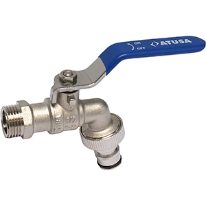REF. 43 - BIBCOCK BALL VALVE, STAINLESS STEEL HANDLE, QUICK CONNECTOR - PN 16