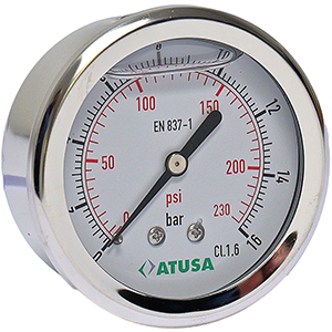 REF. 432 - Ø 63 PRESSURE GAUGE WITH GLYCERINE