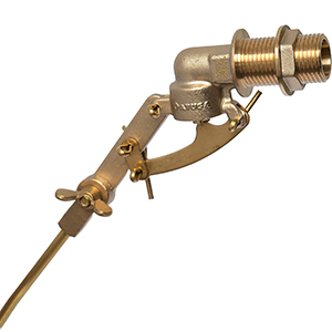 FLOAT VALVE WITH THREADED AND ARTICULATED ROD