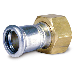 RACOR DOS PIEZAS JUNTA PLANA - PRESS FITTING ACERO CARBONO
