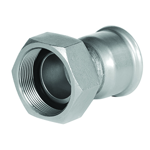 RACORD 2 PIEZAS CON JUNTA PLANA - PRESS FITTING ACERO INOXIDABLE