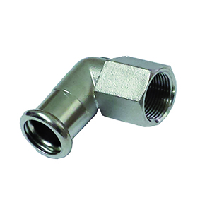 CODO 90° ROSCA HEMBRA - PRESS FITTING ACERO INOXIDABLE
