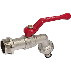 REF.  41 - BIBCOCK BALL VALVE, ALUMINUM HANDLE, QUICK CONNECTOR - PN20