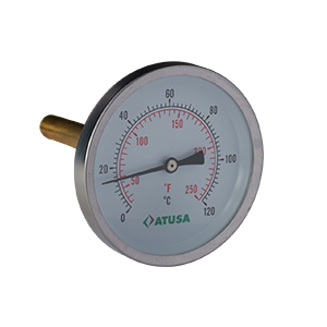 REF. 610 - Ø 63 AXIAL BIMETALLIC THERMOMETER
