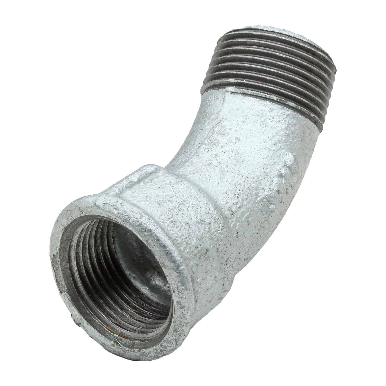 M-F 45° Bend Galvanized Iron