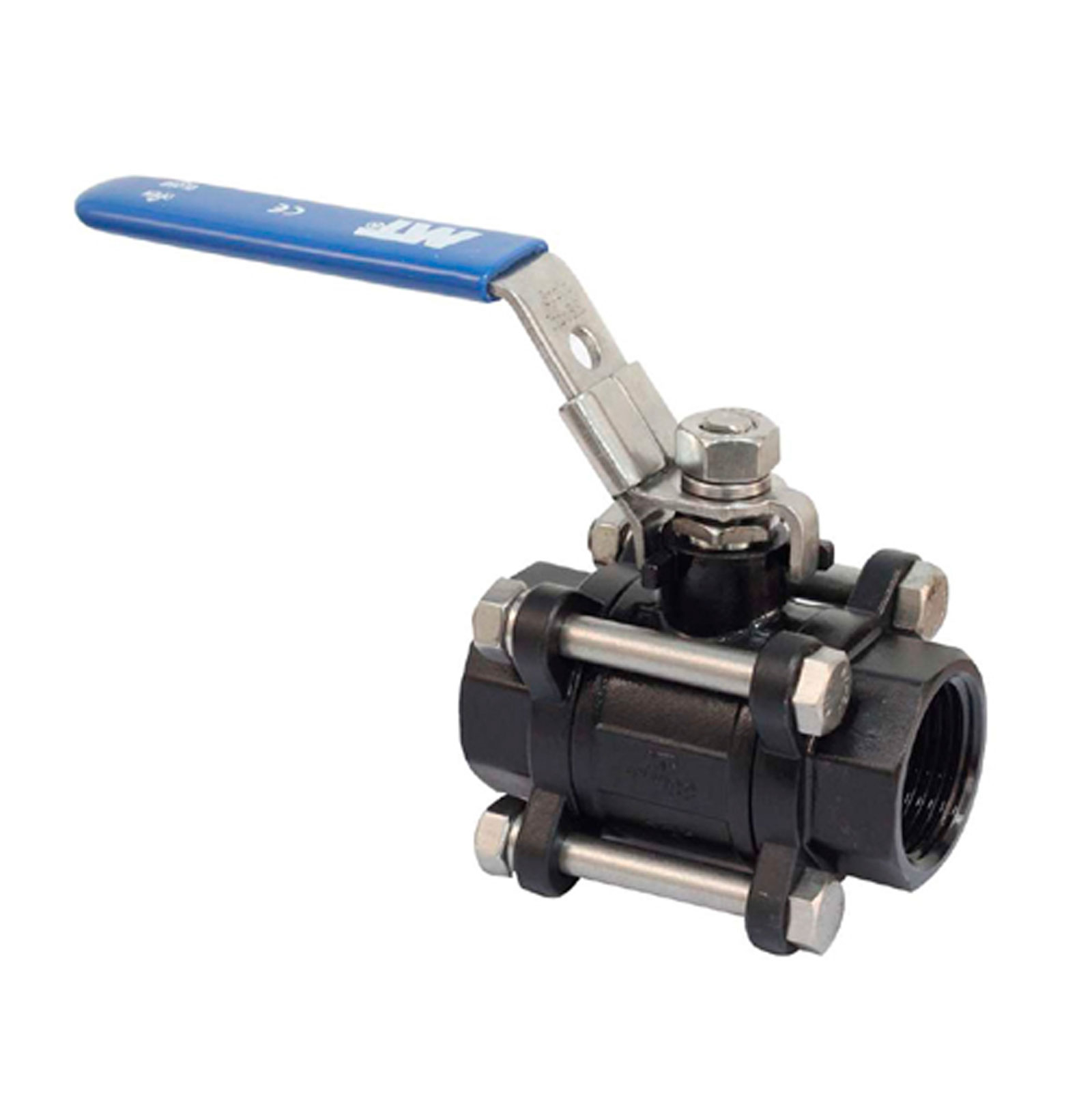 Three-Piece Carbon Steel Ball Valve NPT Threaded