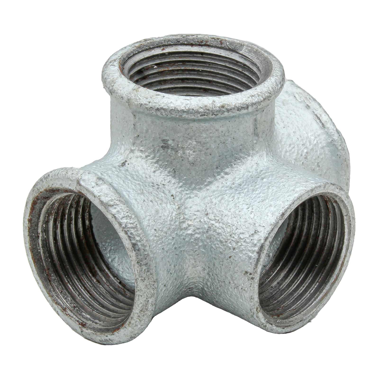 F Four Outlets Elbow Galvanized Iron