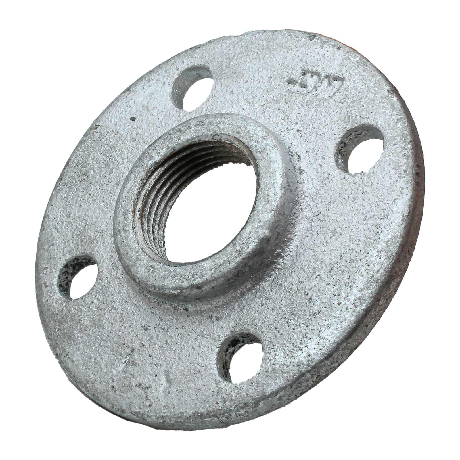 Round Floor Flange Threaded Base With Holes Galvanized Iron