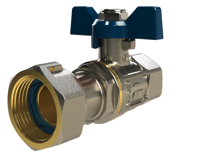 Ball Valve PN30 F-F 3/4"-LN 3/4" Blue Butterfly Handle