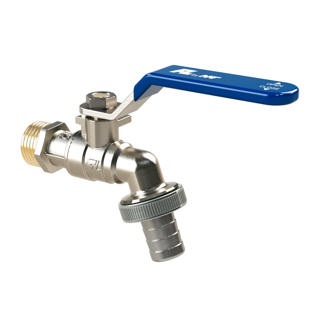 PN16 Ball Garden Bibcock Hose Connector Chrome Handle Color 