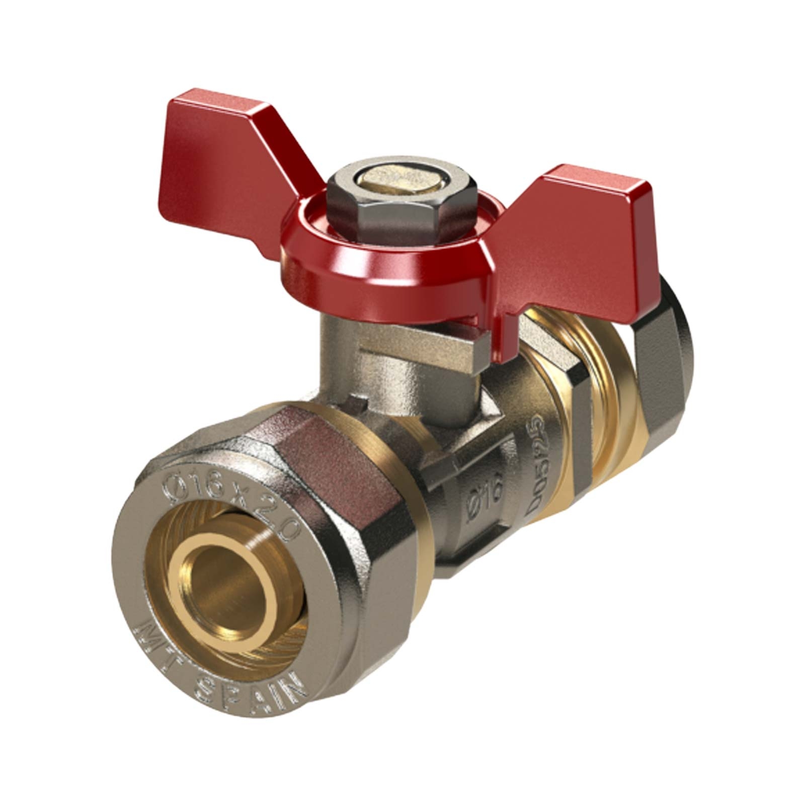 Multilayer Compression Connectors Ball Valve With Butterfly 