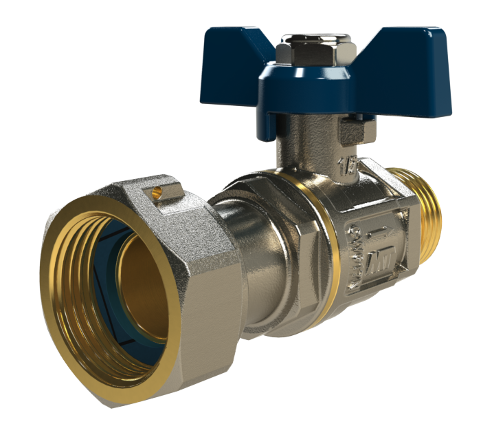 Ball Valve PN30 M-F 3/4"-LN 3/4" Blue Butterfly Handle