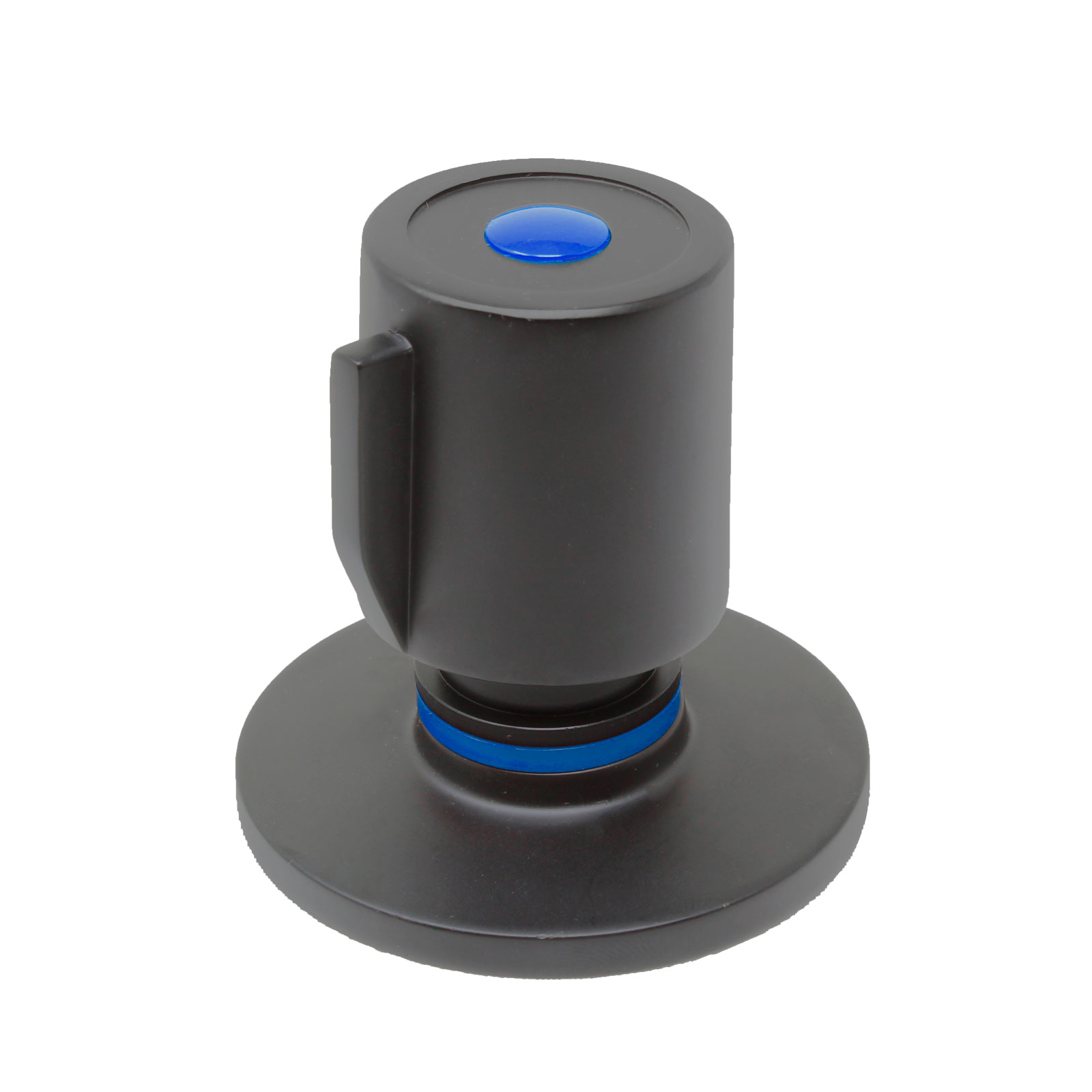 Round Metal Handle And Rosette For Long Neck Valves Color Bl