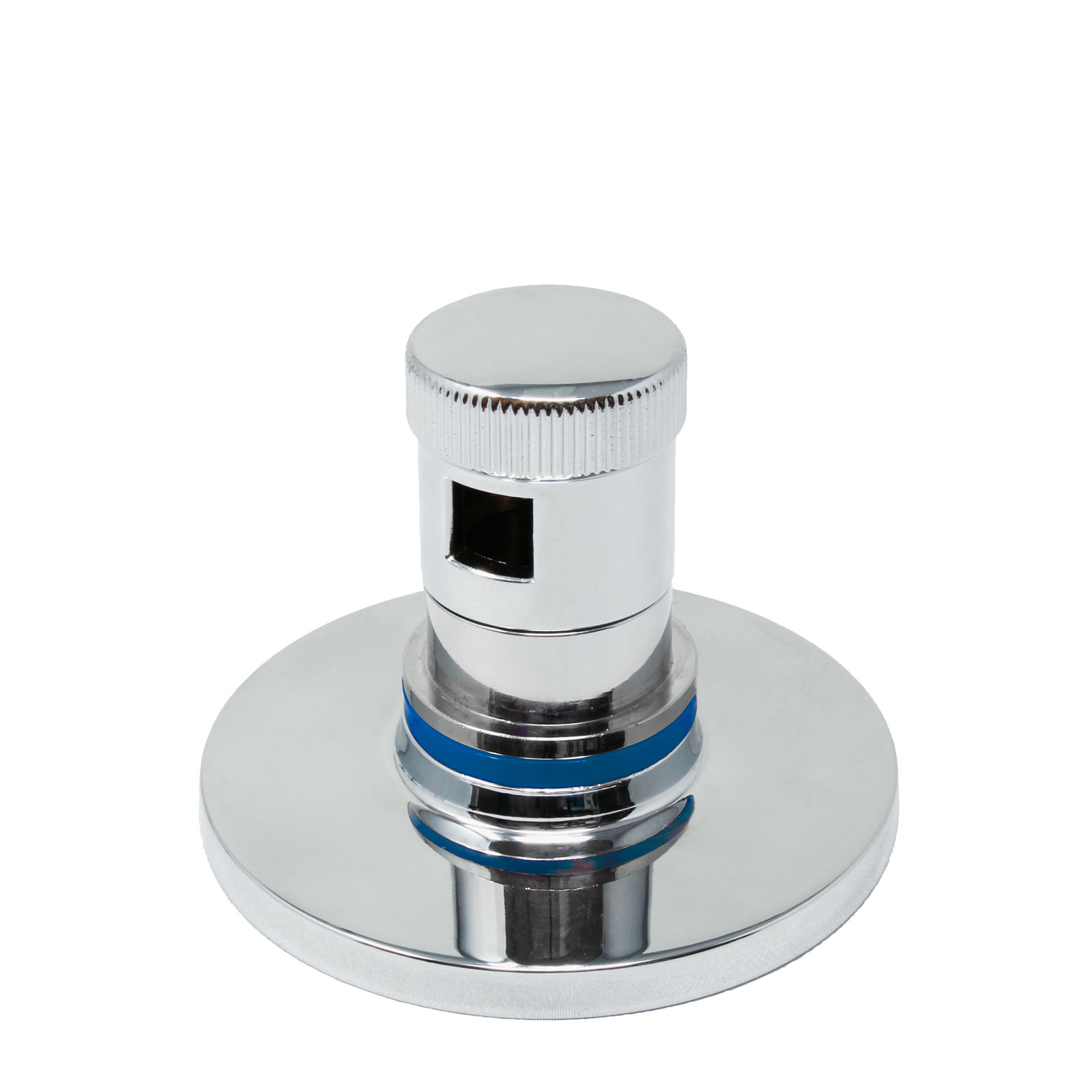 Hidden Metal Handle And Rosette For Long Neck Valves Chromed