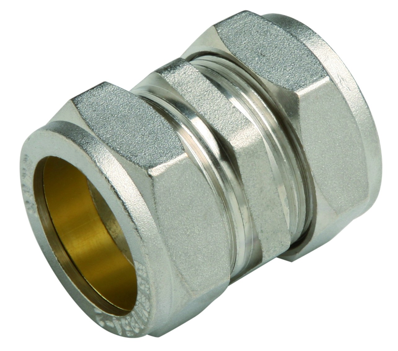 Straight Coupling Nickel-Plated Brass Compression