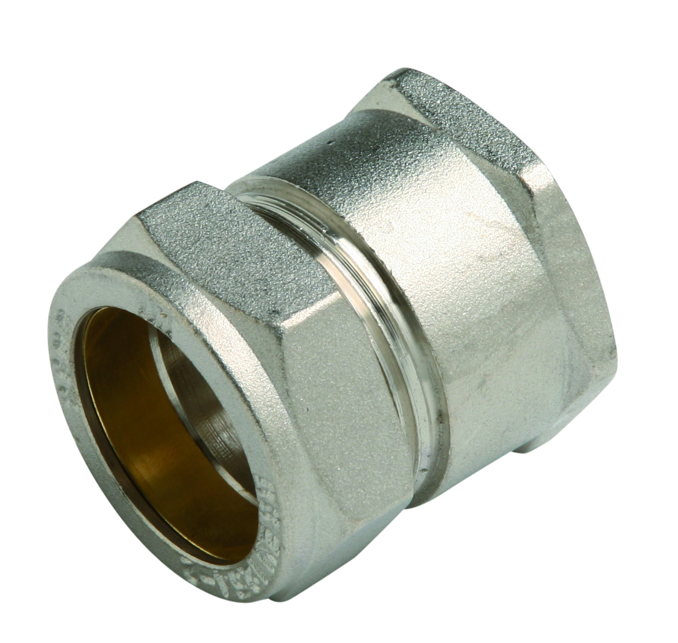 Female Coupling Nickel-Plated Brass Compression