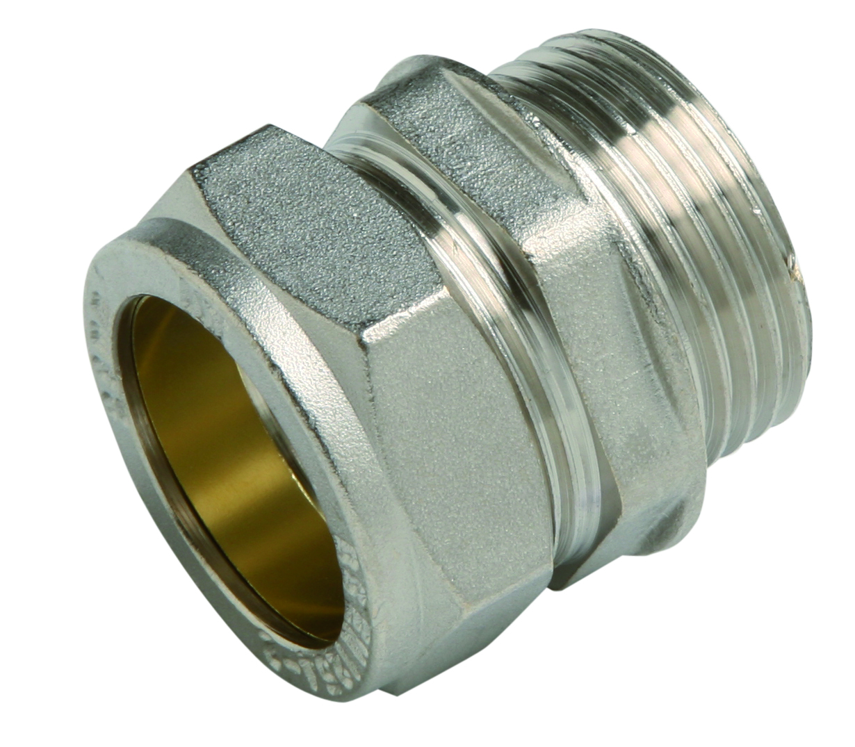 Male Coupling Nickel-Plated Brass Compression