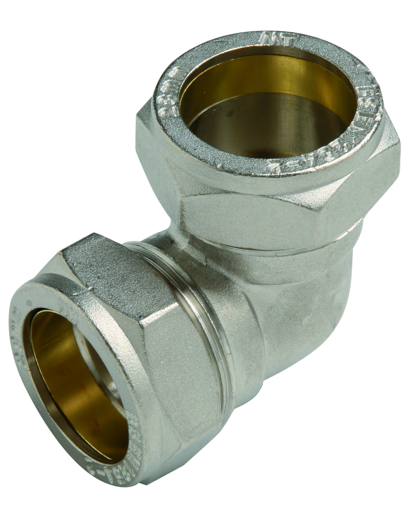 90° Elbow Nickel-Plated Brass Compression