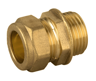 Male Straight Coupling Brass Compression