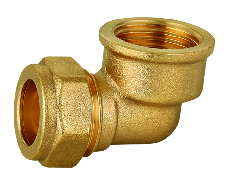 90° Female Elbow Brass Compression