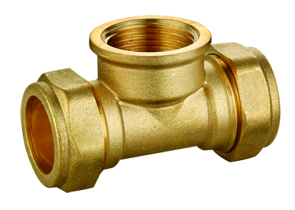Female Tee Brass Compression
