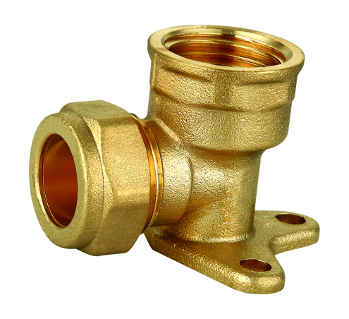 Wall Plated Elbow Brass Compression