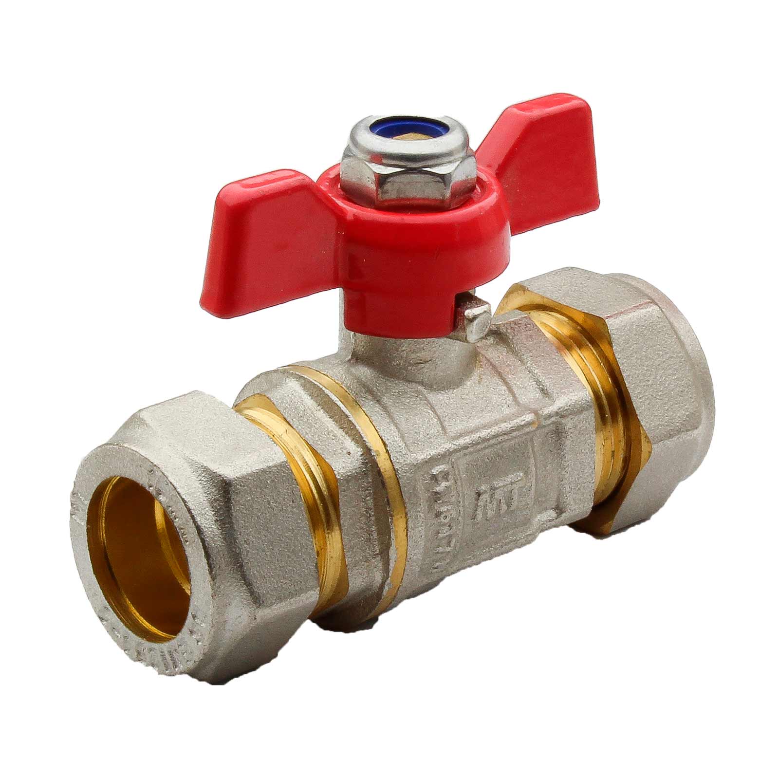 PN30 Ball Valve Compression Connection With Butterfly Handle