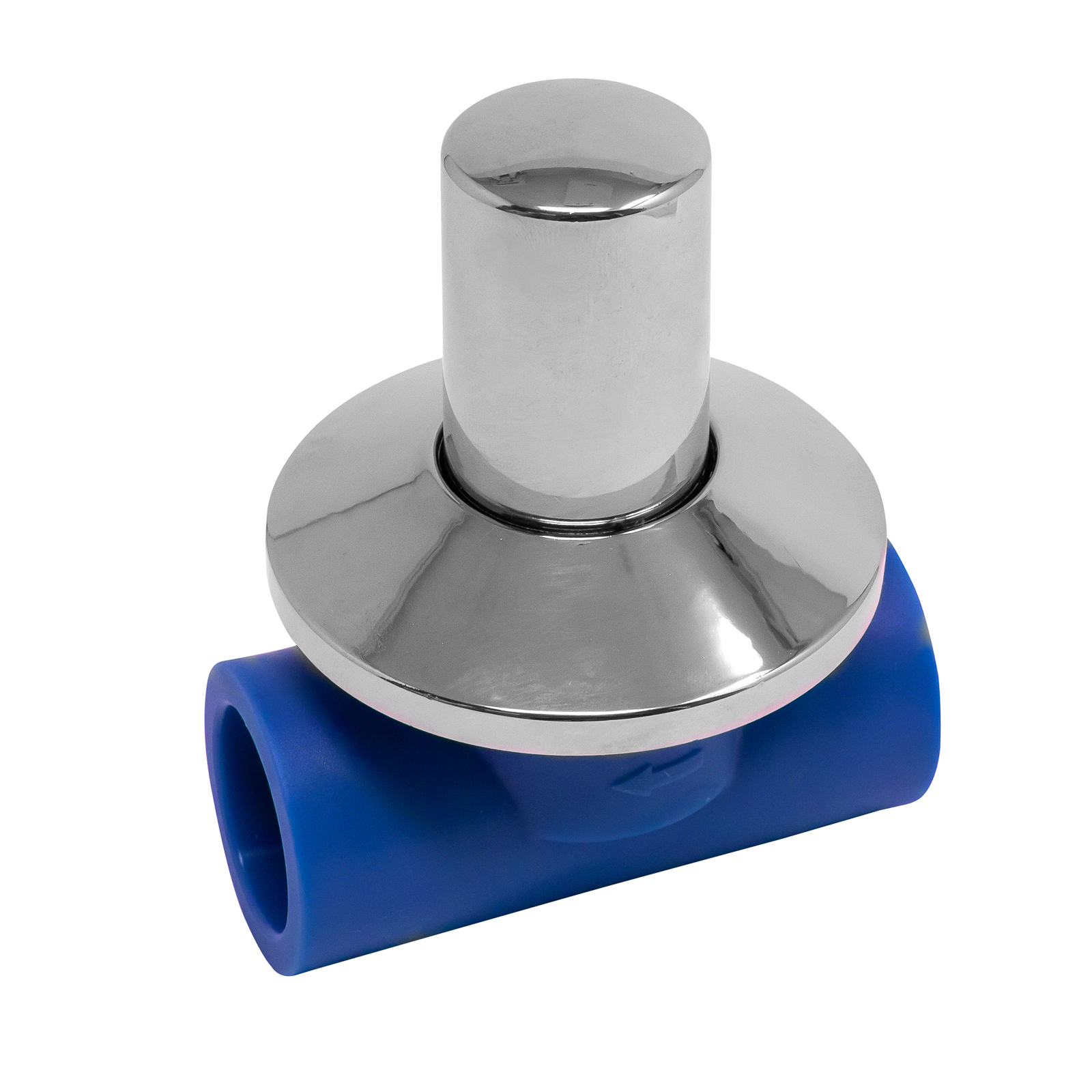 Shut-off Valve With Hidden Handle PPR Color Blue