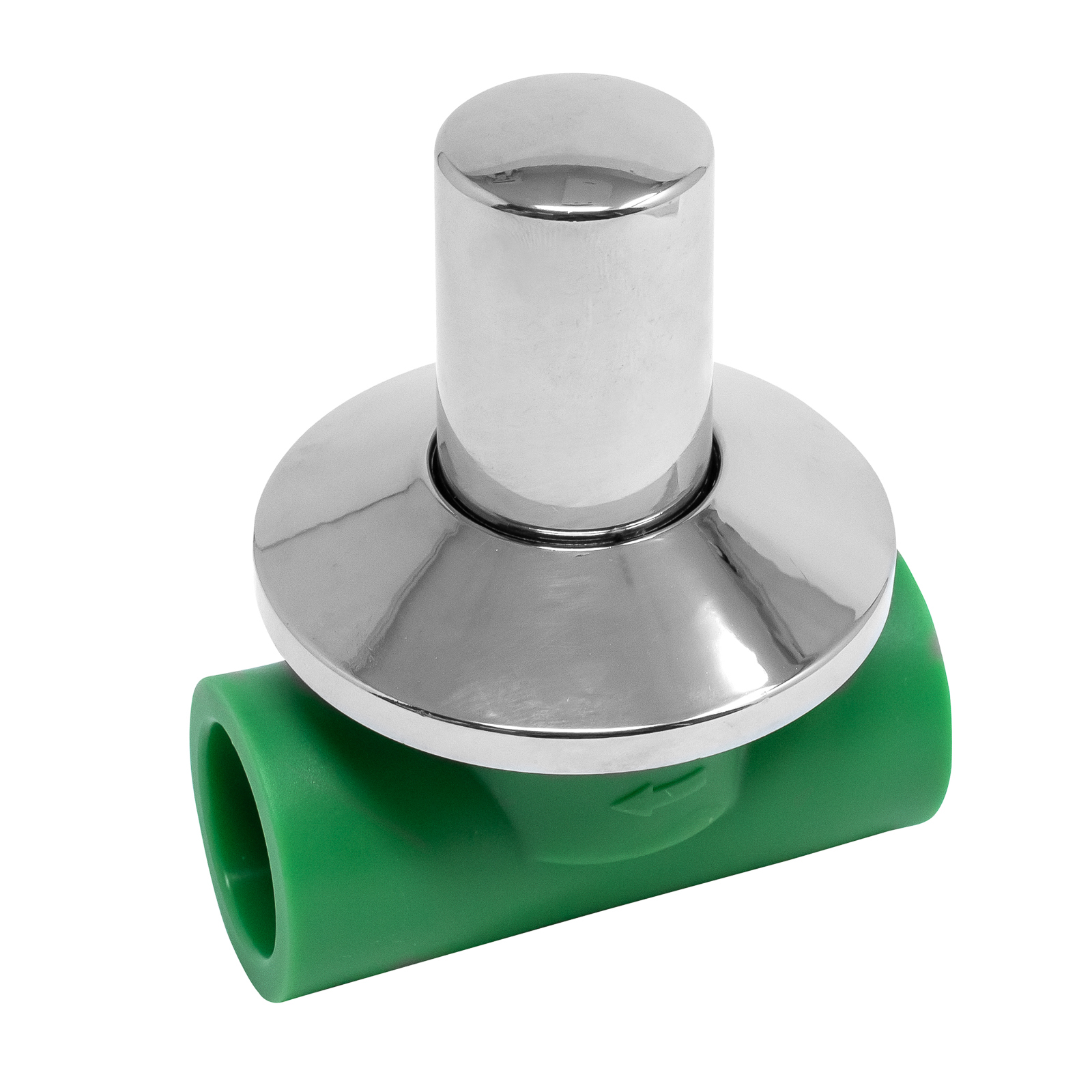 Shut-off Valve With Hidden Handle PPR Color Green