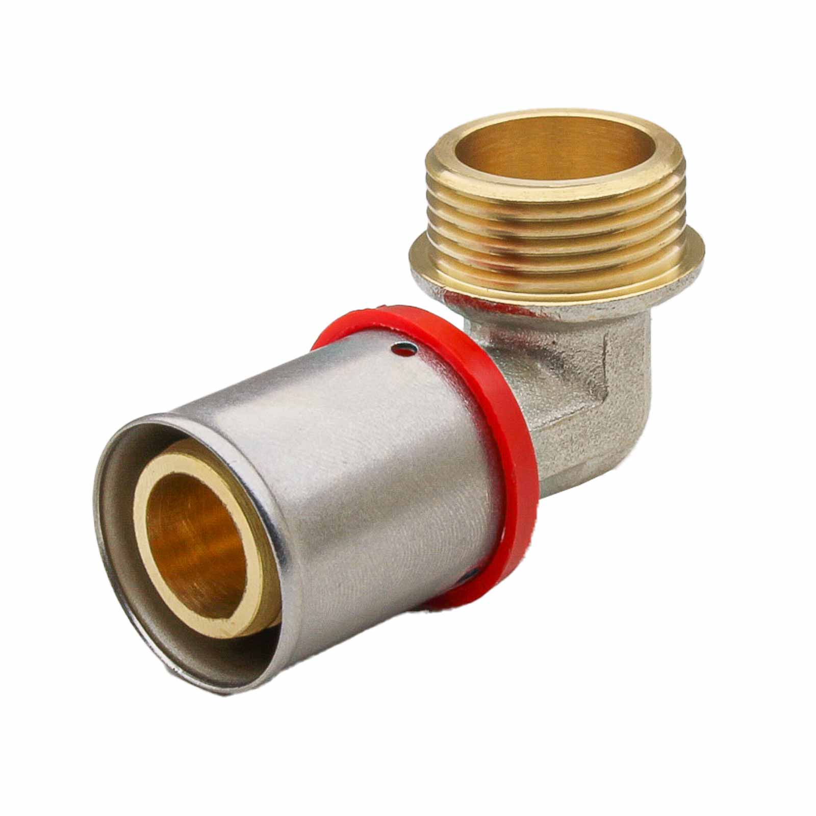 Male Elbow 90° Multilayer Press Fitting U Profile Red