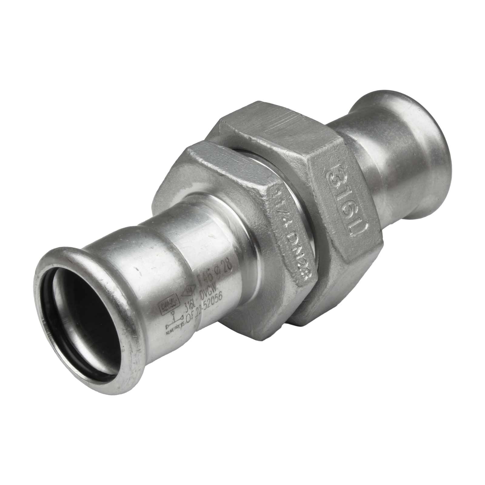 Three-Piece Tap Connector Stainless Steel MT-Press