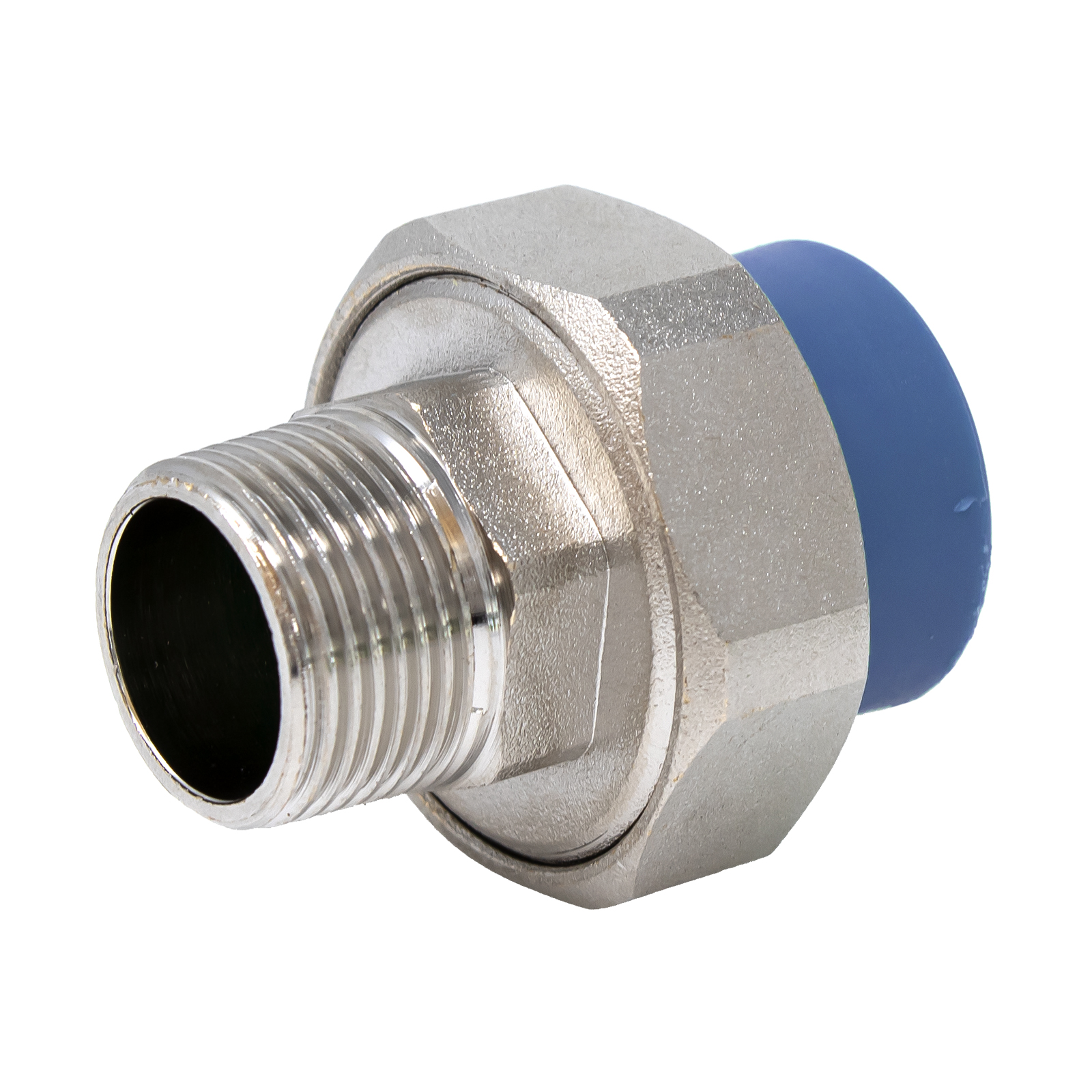 Threaded Male Union PPR Color Blue