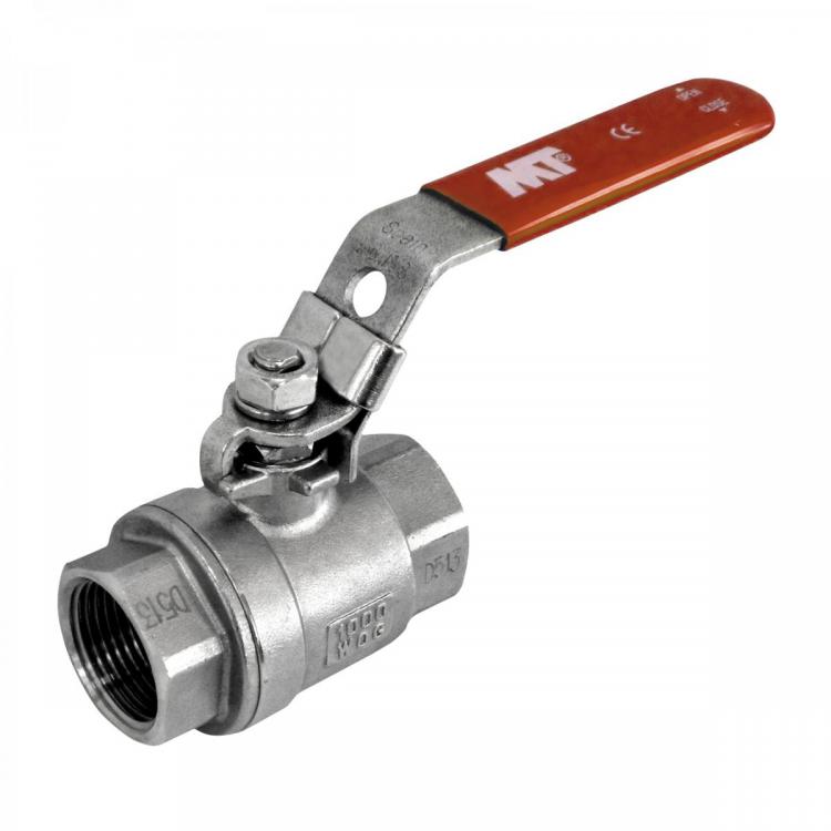 F-F Ball Valve Stainless Steel 2 Pcs Threaded End Full Bore