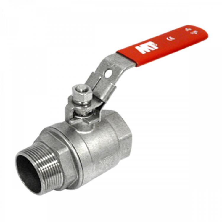 Two-Piece Stainless Steel Ball Valve M-F Threaded End Handle