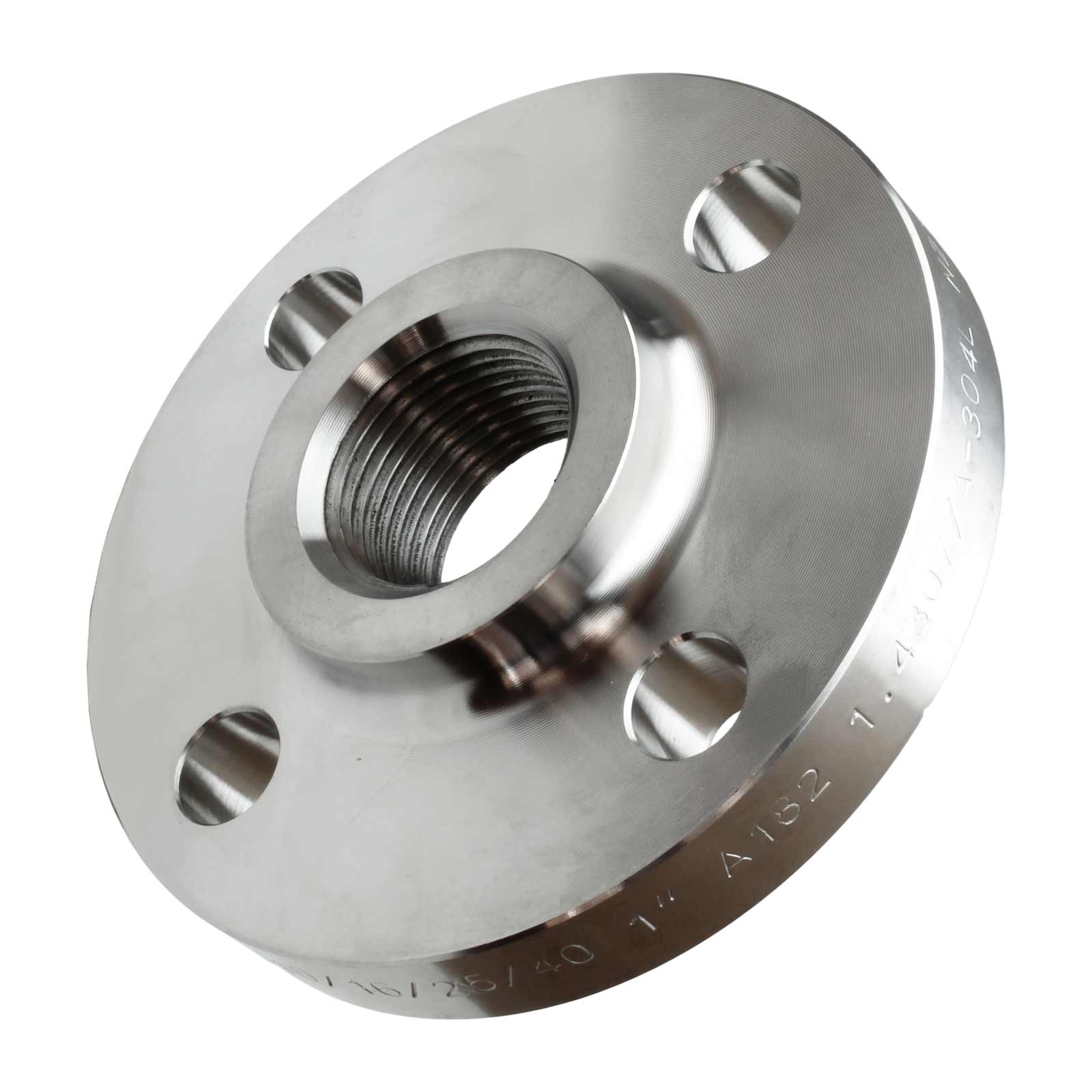 Threaded Forged Flange UNE-EN-1092-1. Stainless Steel A304L