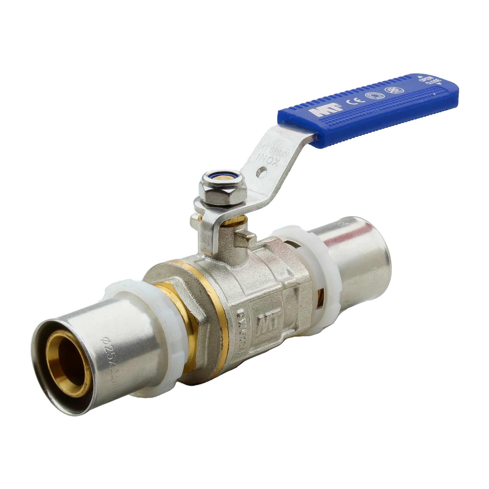 Multilayer Press Ball Valve Ergonomic Stainless Steel Handle
