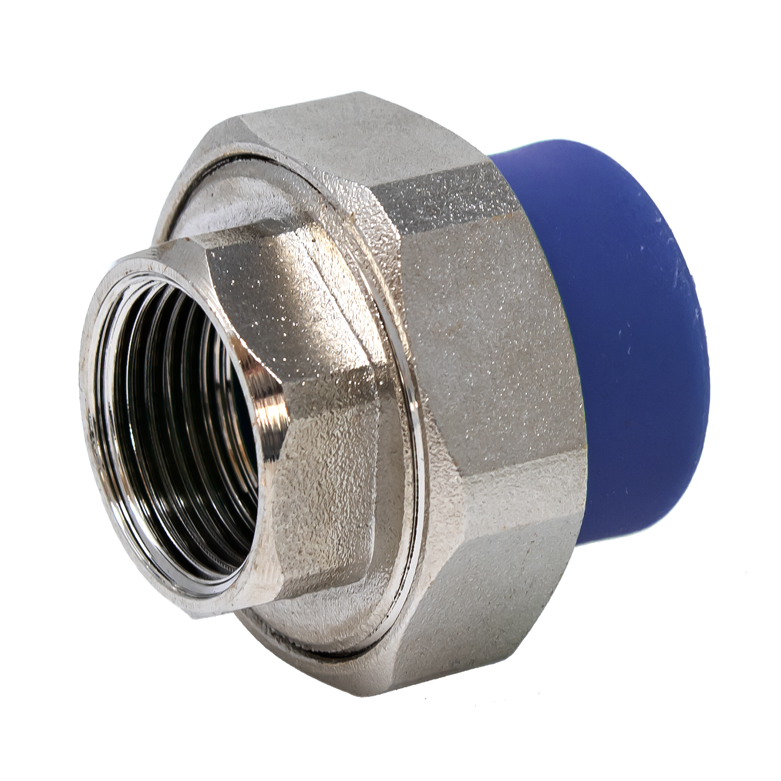 Threaded Female Union PPR Color Blue