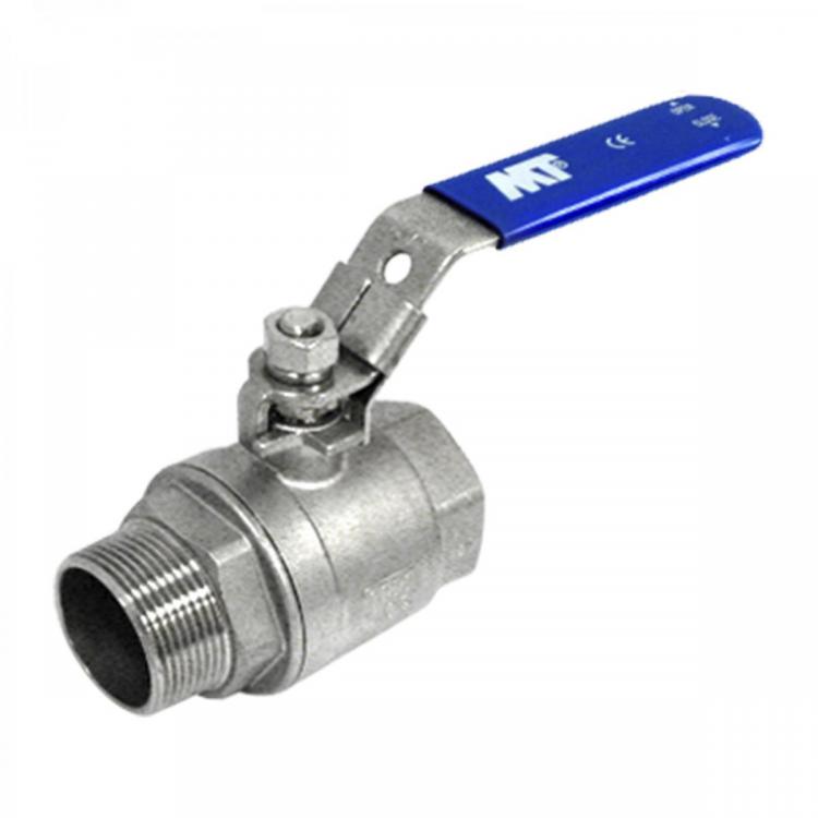 Two-Piece Stainless Steel Ball Valve M-F Threaded End Handle