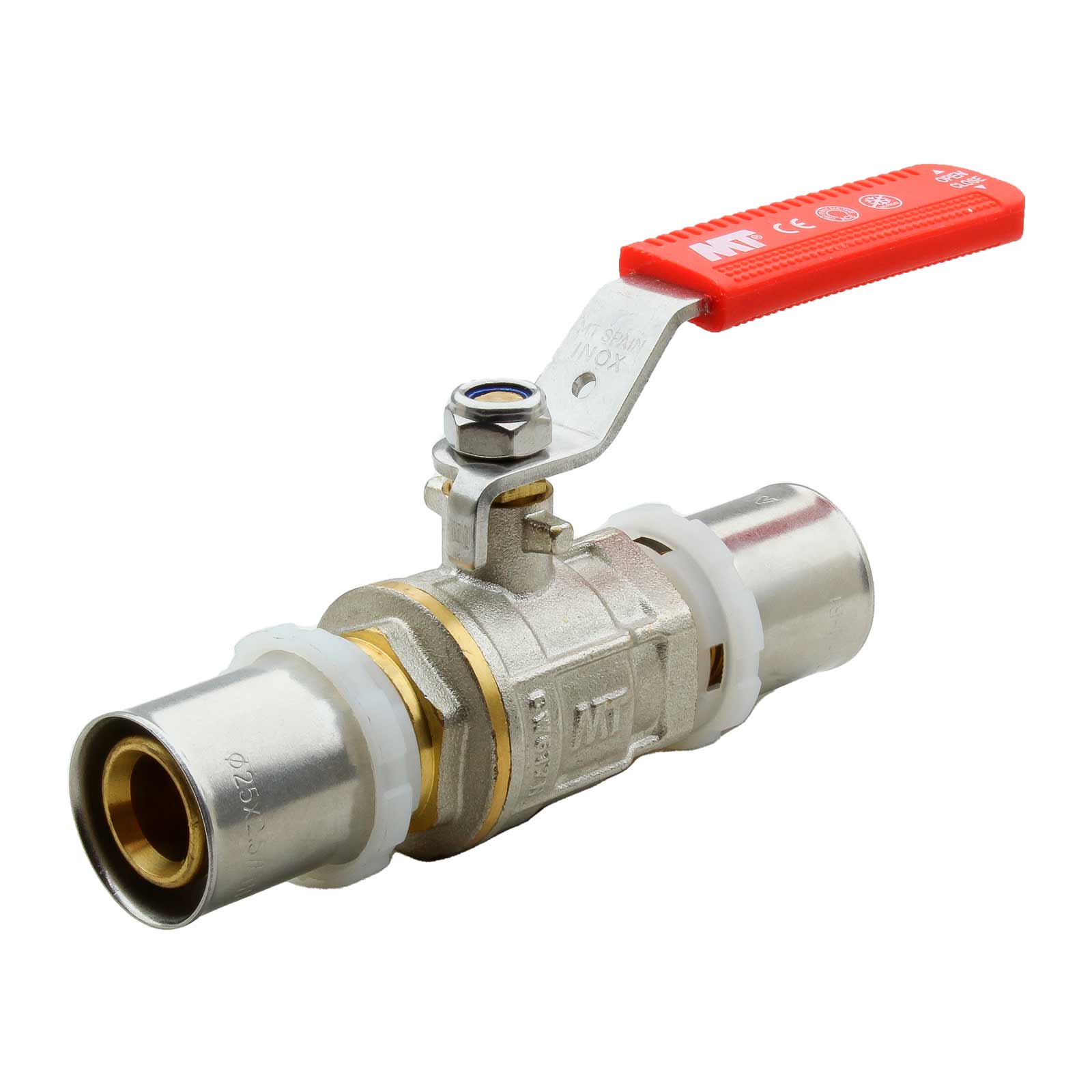 Multilayer Press Ball Valve Ergonomic Stainless Steel Handle