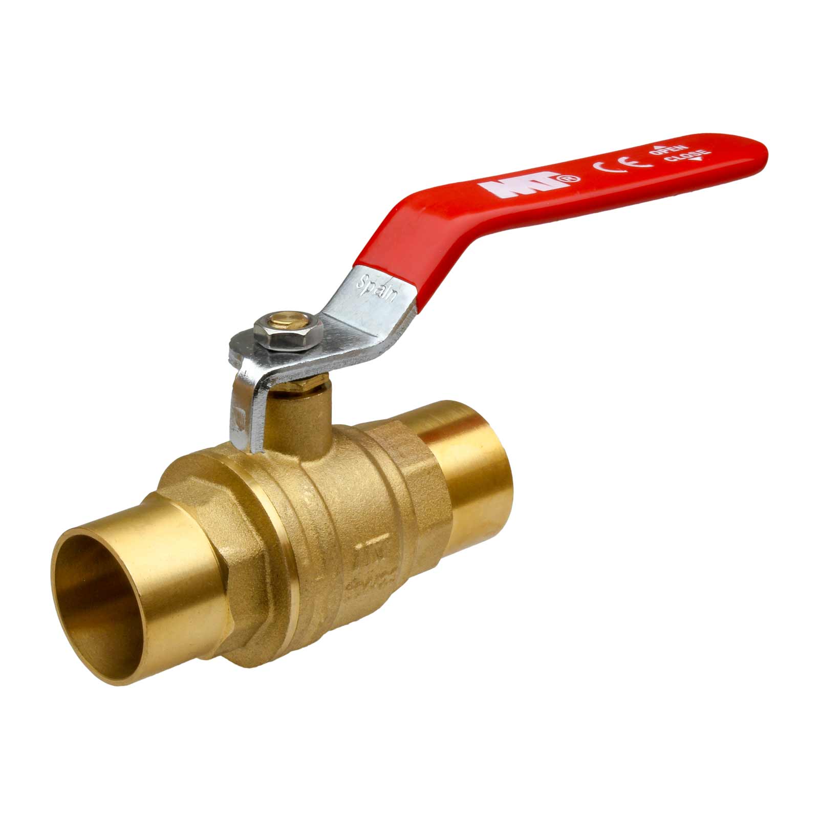 Solder Connection PN30 Ball Valve With Chromed Steel Handle 