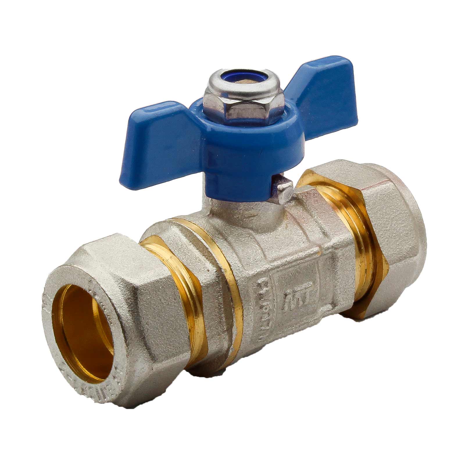 PN30 Ball Valve Compression Connection With Butterfly Handle
