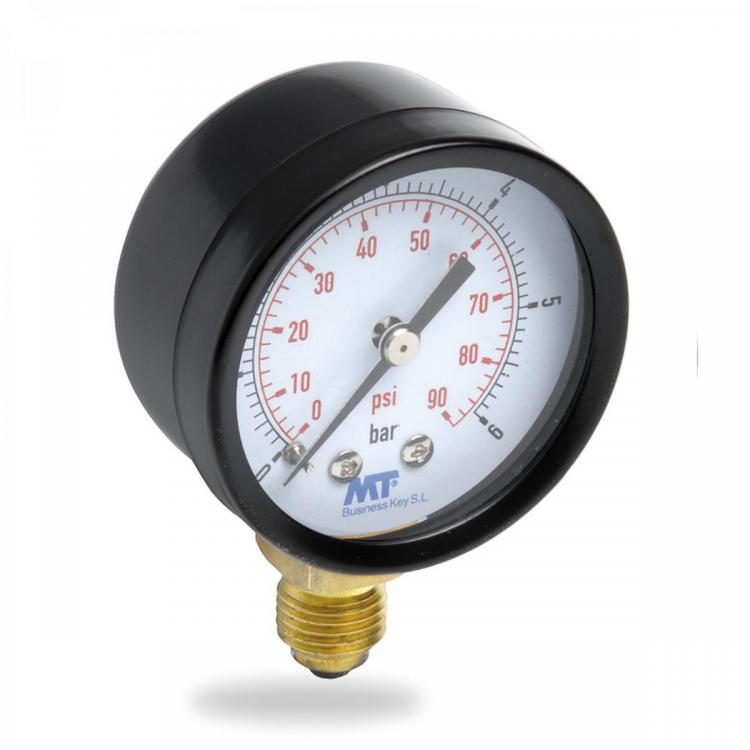Dry Sphere Pressure Gauge DN50 Brass Bottom Connection 1/4”