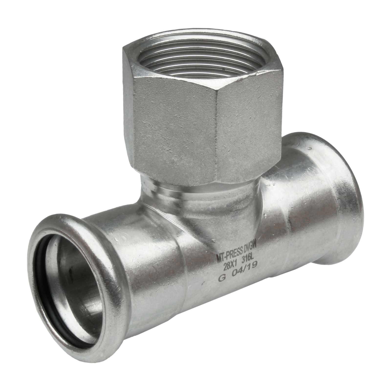 Branch Tee Female Outlet Stainless Steel MT-Press