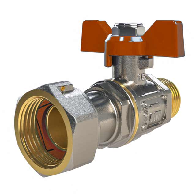 M-F Ball Valve PN30 3/4"-TL 3/4" with Red Butterfly