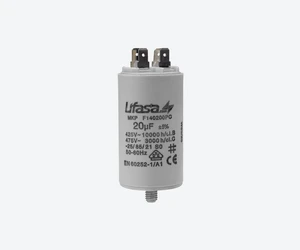 Condensador de motor amb faston doble