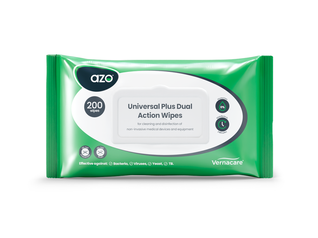 Azo® Universal Plus Dual Action - 200 Cleaning and Disinfection Wipes Image