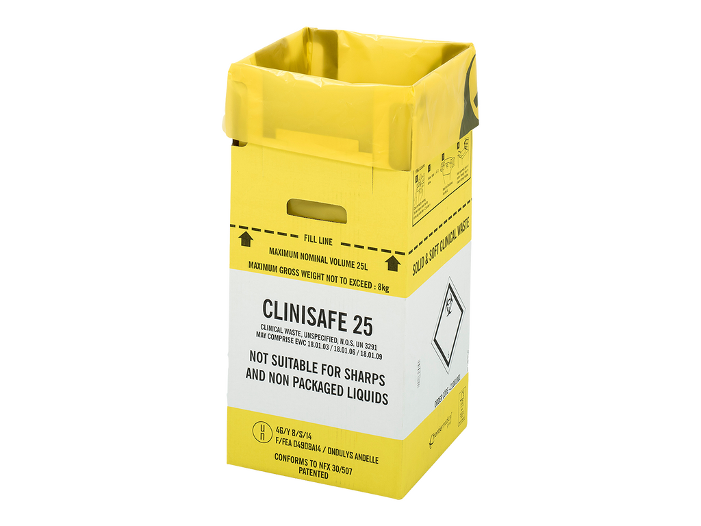 25L Yellow Clinisafe® Cardboard Carton Image