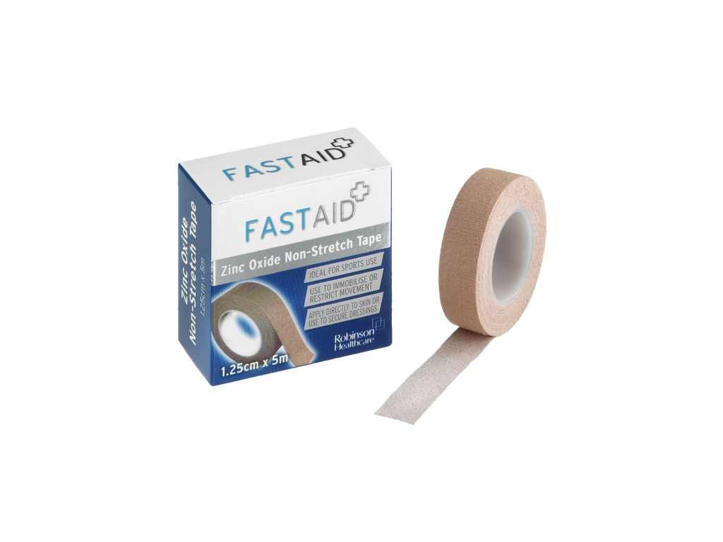 Fast Aid® Zinc Oxide Non Stretch Tape - 1.25cm x 5m Image