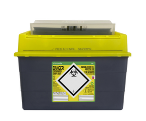 Sharpsafe® 24L Yellow--Lidded Container (Protected Access) Image