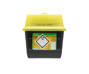 Sharpsafe® 3L Yellow-Lidded Container Image